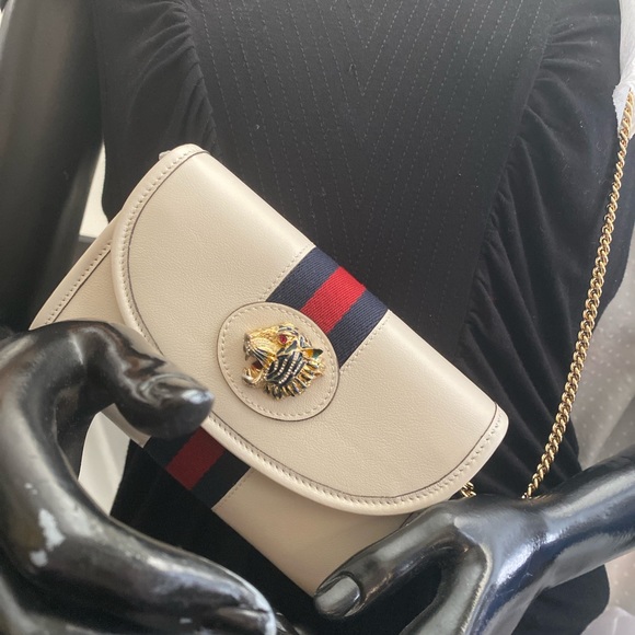 Gucci Azalea RAJA Cream Leather Wallet on Chain - Picture 4 of 8